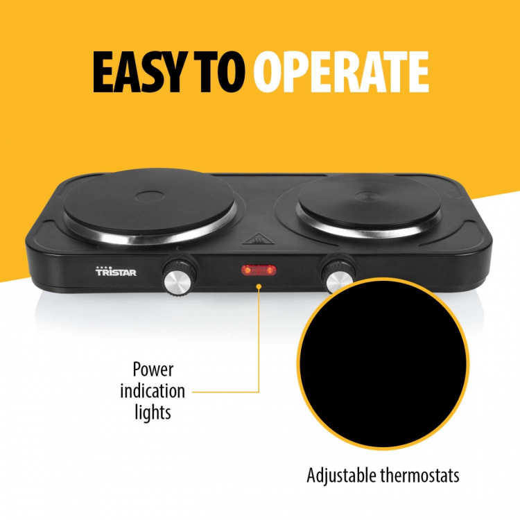 Tristar Kokplatta dubbel KP-6152 2500W Tristar Kokplatta dubbel KP-6152 2500W