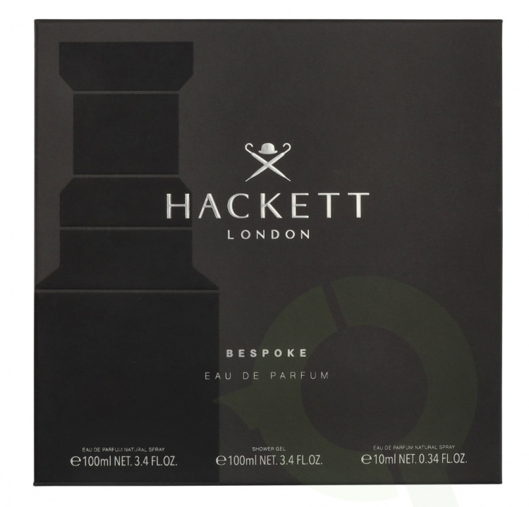 Hackett London Hackett Bespoke Giftset 210 ml Edp Spray 100 ml/Showergel 100 ml/Travel Spray 10 ml