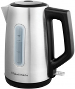 Russell Hobbs Heaton Waterkoker - Geborsteld Roestvrij Staal met Zwarte Accenten - 1.7L