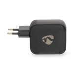 Nedis Oplader | 100 W | GaN | PD3.0 | Snellaad functie | 2.5 / 3.0 / 5.0 A | Outputs: 3 | USB-A / 2x USB-C™ | Automatische Voltage Selectie | Zwart Nedis Oplader | 100 W | GaN | PD3.0 | Snellaad functie | 2.5 / 3.0 / 5.0 A | Outputs: 3 | USB-A / 2x USB-C™ | Automatische Voltage Selectie | Zwart