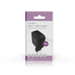 Nedis Oplader | 100 W | GaN | PD3.0 | Snellaad functie | 2.5 / 3.0 / 5.0 A | Outputs: 3 | USB-A / 2x USB-C™ | Automatische Voltage Selectie | Zwart Nedis Oplader | 100 W | GaN | PD3.0 | Snellaad functie | 2.5 / 3.0 / 5.0 A | Outputs: 3 | USB-A / 2x USB-C™ | Automatische Voltage Selectie | Zwart