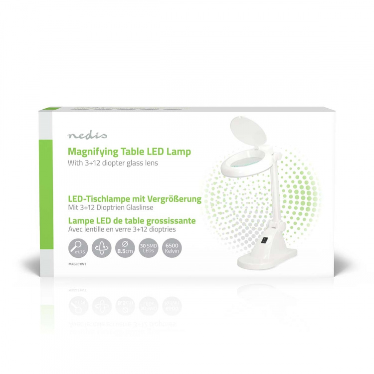 Nedis Tafel-Loeplamp | Lenssterkte: 3 + 12 Diopter | 6500 K | 6 W | 400 lm | Wit Nedis Tafel-Loeplamp | Lenssterkte: 3 + 12 Diopter | 6500 K | 6 W | 400 lm | Wit