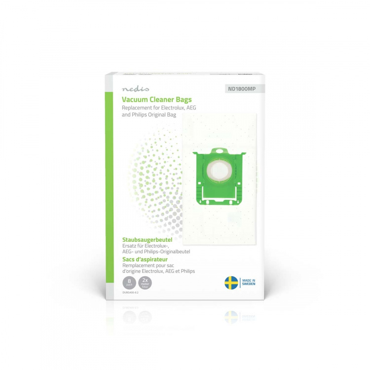 Nedis Stofzuigerzak | 8 Stuks | Synthetisch | Meest verkocht voor: Replacement for Electrolux, AEG and Philips Original Bag | Wit Nedis Stofzuigerzak | 8 Stuks | Synthetisch | Meest verkocht voor: Replacement for Electrolux, AEG and Philips Original Bag | Wit