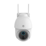Nedis SmartLife Camera voor Buiten | Spotlight | 3MP Full HD 1296p | Pan tilt | IP65 | Max. batterijduur: 3 Maanden | Cloud Opslag (optioneel) / microSD (niet inbegrepen) | 5 V DC | Met bewegingssensor | Nachtzicht | Wit