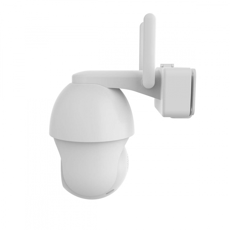 Nedis SmartLife Camera voor Buiten | Spotlight | 3MP Full HD 1296p | Pan tilt | IP65 | Max. batterijduur: 3 Maanden | Cloud Opslag (optioneel) / microSD (niet inbegrepen) | 5 V DC | Met bewegingssensor | Nachtzicht | Wit