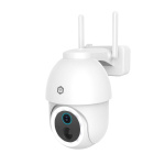 Nedis SmartLife Camera voor Buiten | Spotlight | 3MP Full HD 1296p | Pan tilt | IP65 | Max. batterijduur: 3 Maanden | Cloud Opslag (optioneel) / microSD (niet inbegrepen) | 5 V DC | Met bewegingssensor | Nachtzicht | Wit