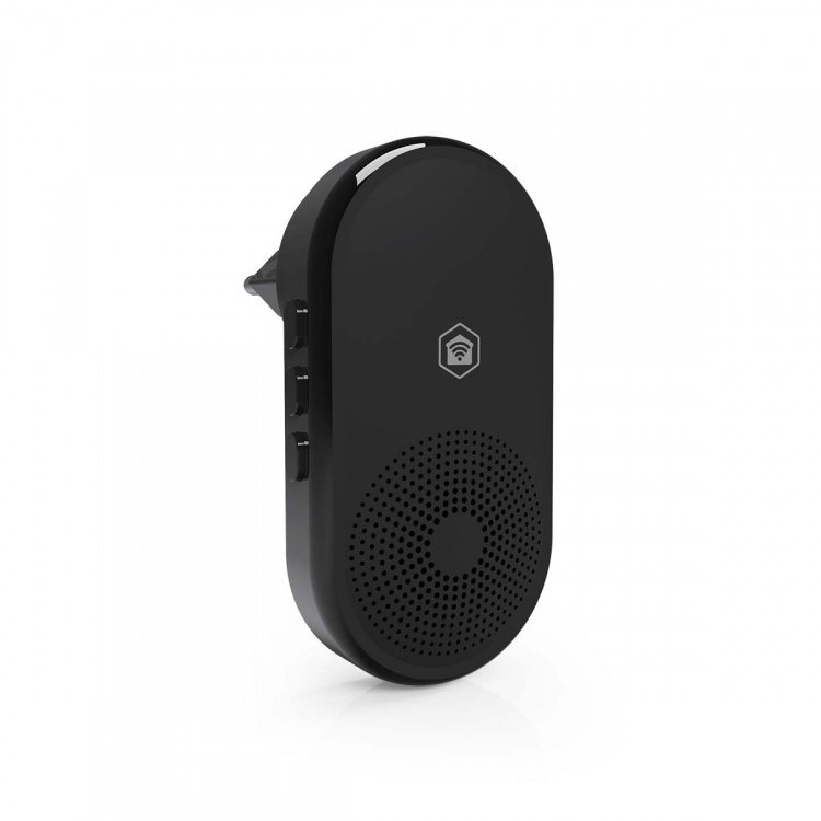 Nedis SmartLife Gong | RF, frequentie 433 MHz | Accessoire voor: WIFICDP11BK / WIFICDP21BK / WIFICDP31BK | Netvoeding | 55 Geluiden | 110 - 240 V AC 50/60 Hz | Instelbaar volume | Zwart Nedis SmartLife Gong | RF, frequentie 433 MHz | Accessoire voor: WIFICDP11BK / WIFICDP21BK / WIFICDP31BK | Netvoeding | 55 Geluiden | 110 - 240 V AC 50/60 Hz | Instelbaar volume | Zwart