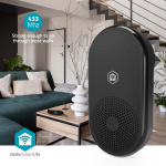 Nedis SmartLife Gong | RF, frequentie 433 MHz | Accessoire voor: WIFICDP11BK / WIFICDP21BK / WIFICDP31BK | Netvoeding | 55 Geluiden | 110 - 240 V AC 50/60 Hz | Instelbaar volume | Zwart Nedis SmartLife Gong | RF, frequentie 433 MHz | Accessoire voor: WIFICDP11BK / WIFICDP21BK / WIFICDP31BK | Netvoeding | 55 Geluiden | 110 - 240 V AC 50/60 Hz | Instelbaar volume | Zwart