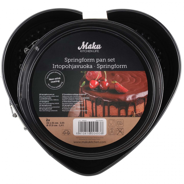 Maku Springformar med löstagbar botten 2 st Maku Springformar med löstagbar botten 2 st