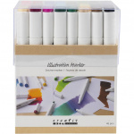 Creative Toys Creativ - Illustratiemarker, lijn 1+8 mm, standaard kleuren, 48 stuks/ 1 verpakking - ()