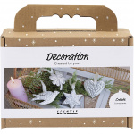 Mini Craft Kit Decoratie - Kerstversiering - zilverkleurig metaal (977826)
