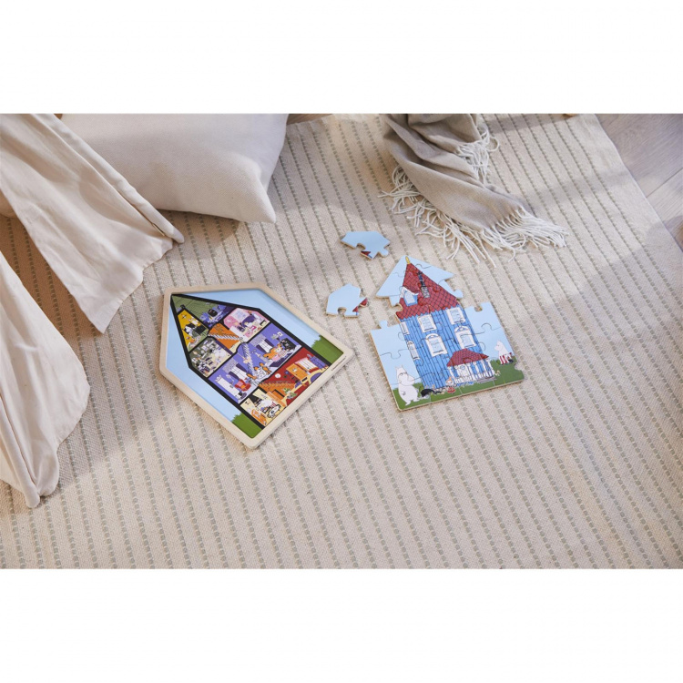 Moomin Pussel 19 Pcs Wooden Framed Puzzle House