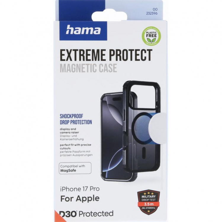 Hama Mobilskal Extreme Protect iPhone 17 Pro MagCase Svart