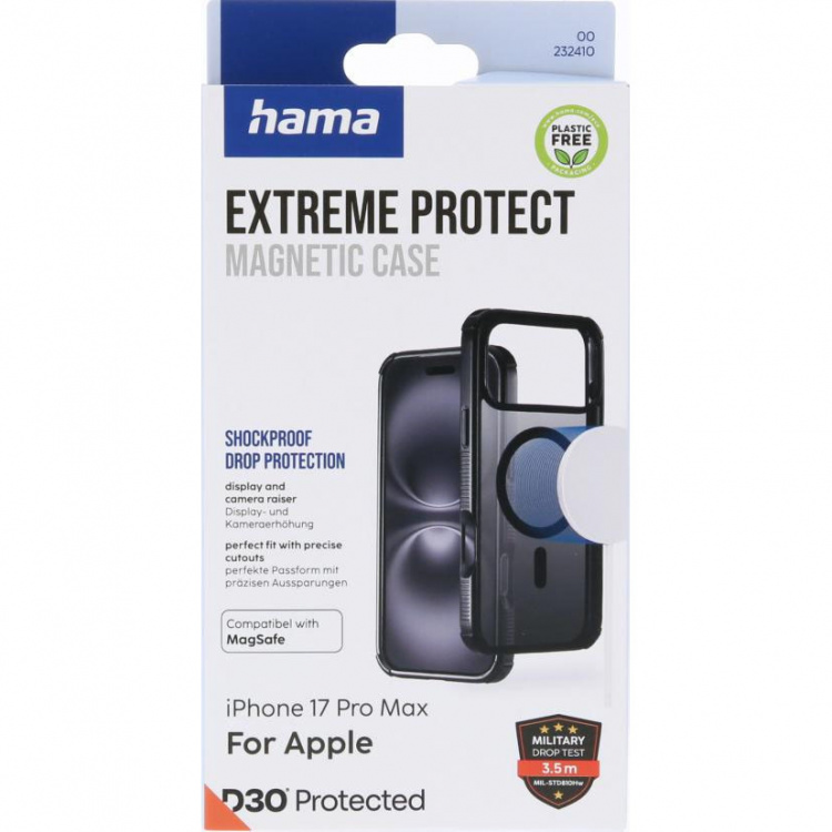 Hama Mobilskal Extreme Protect iPhone 17 Pro Max MagCase Svart
