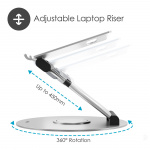 Desire2 Datorstöd Sit-Stand Supreme 360 Aluminium
