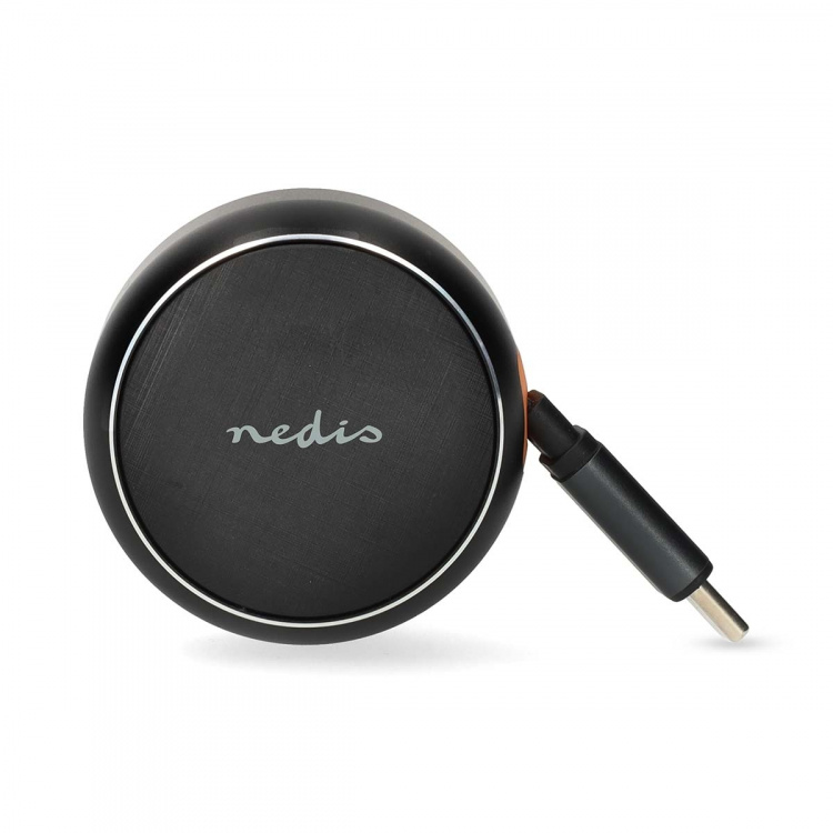 Nedis Autolader | 30 W | 2.4 / 3.0 A | Outputs: 1 | USB-C™ intrekbare kabel | 0.70 m | Automatische Voltage Selectie