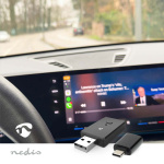 Nedis Wireless Car Audio Adapter | Android Auto / Apple Carplay | AAC / SBC | Black