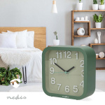 Nedis Analoge Tafelklok | Snoozefunctie | Stil uurwerk | Groen