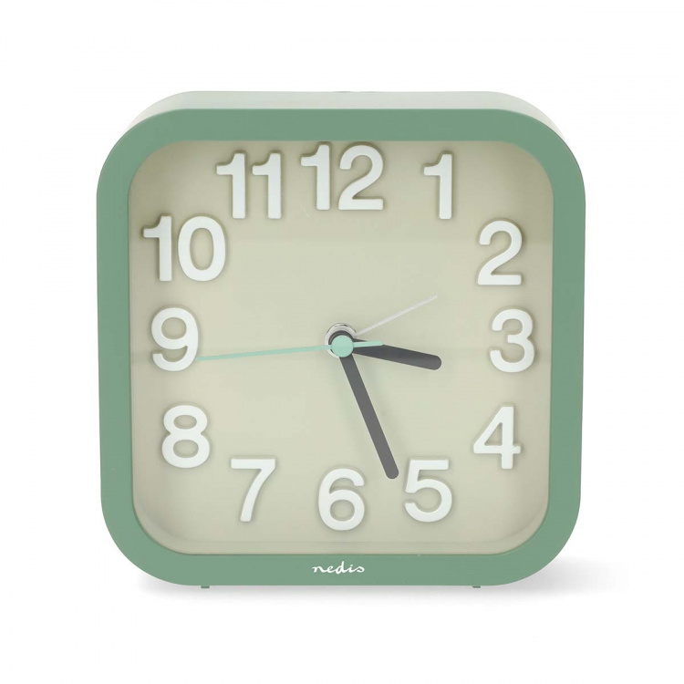 Nedis Analoge Tafelklok | Snoozefunctie | Stil uurwerk | Groen