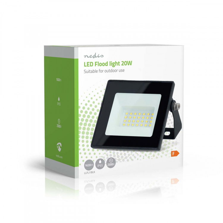 Nedis LED-Bouwlamp | 4000 K | Nominale lichtstroom: 1620 lm | IP44 | Energieklasse: F | 220 - 240 V AC 50/60 Hz | 20 W
