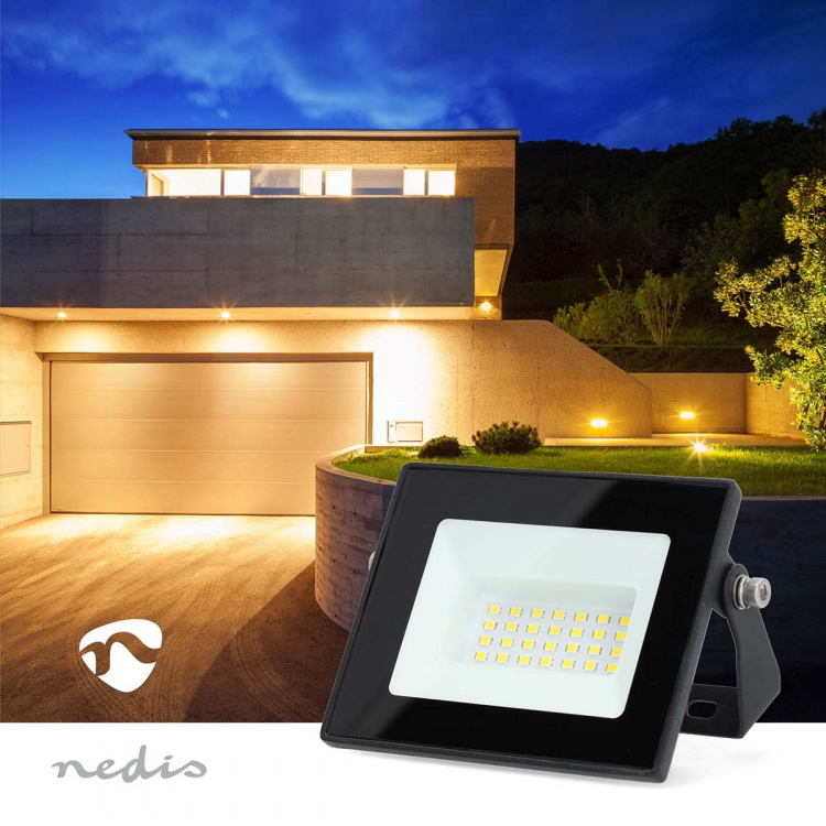 Nedis LED-Bouwlamp | 4000 K | Nominale lichtstroom: 1620 lm | IP44 | Energieklasse: F | 220 - 240 V AC 50/60 Hz | 20 W