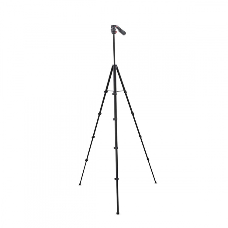 Nedis Statief | Maximaal draagvermogen: 3 kg | Minimale werkhoogte: 41.5 cm | Maximale werkhoogte: 160 cm | 5 Segmenten | Pan & Tilt | Inclusief reistas | ABS / Aluminium | Zwart