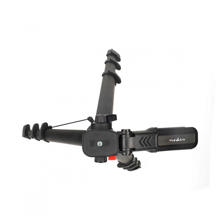 Nedis Statief | Maximaal draagvermogen: 3 kg | Minimale werkhoogte: 41.5 cm | Maximale werkhoogte: 160 cm | 5 Segmenten | Pan & Tilt | Inclusief reistas | ABS / Aluminium | Zwart