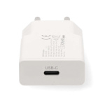 Nedis Oplader | 20 W | GaN | PD3.0 | Snellaad functie | 1.67 / 2.22 / 3.0 A | Outputs: 1 | USB-C™ | Automatische Voltage Selectie | Wit