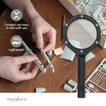 Nedis Handloepen | Lenssterkte: 4 Diopter | 10000 K | 0.05 W | 9 lm | Zwart