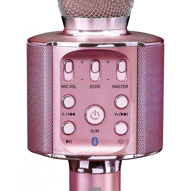 Lenco Bluetooth® karaokemicrofoon met luidspreker & verlichting Roze Lenco Bluetooth® karaokemicrofoon met luidspreker & verlichting Roze