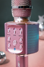 Lenco Bluetooth® karaokemicrofoon met luidspreker & verlichting Roze Lenco Bluetooth® karaokemicrofoon met luidspreker & verlichting Roze