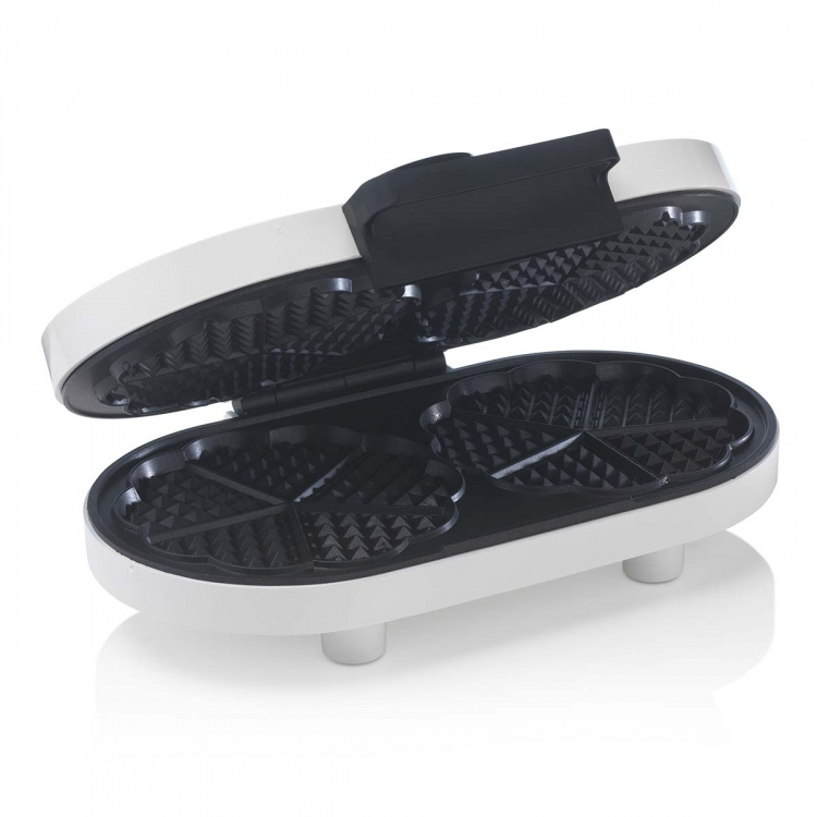 Trebs Wafelijzer dubbel hartvormig Wit