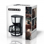 Butler Koffiezetapparaat | 1,25 l | 1000 W | 10 kopjes | Warmhoudfunctie | Automatische uitschakeling | Zwart / Roestvrij staal