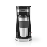 Butler Koffiezetapparaat met één portie koffie | 0,4 l | 750 W | Geïsoleerde reisbeker | Automatische uitschakeling | Zwart