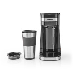 Butler Koffiezetapparaat met één portie koffie | 0,4 l | 750 W | Geïsoleerde reisbeker | Automatische uitschakeling | Zwart