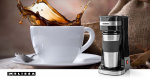 Butler Koffiezetapparaat met één portie koffie | 0,4 l | 750 W | Geïsoleerde reisbeker | Automatische uitschakeling | Zwart