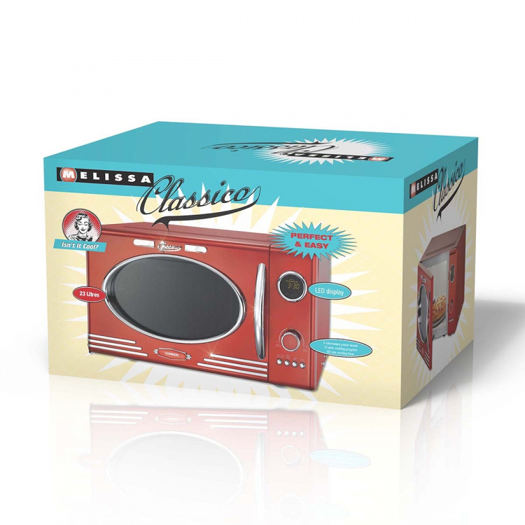 MELISSA Magnetron elektronische grill 23L 800W Metallic Rood