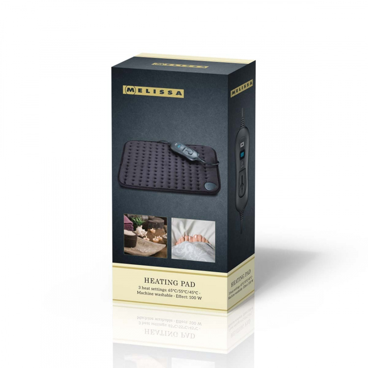 MELISSA Verwarmingskussen met drie warmtestanden, oververhittingsbeveiliging en automatische uitschakeling 40 x 30 cm Zwart