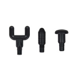 MELISSA Oplaadbaar massagepistool met LED 4 koppen Zwart