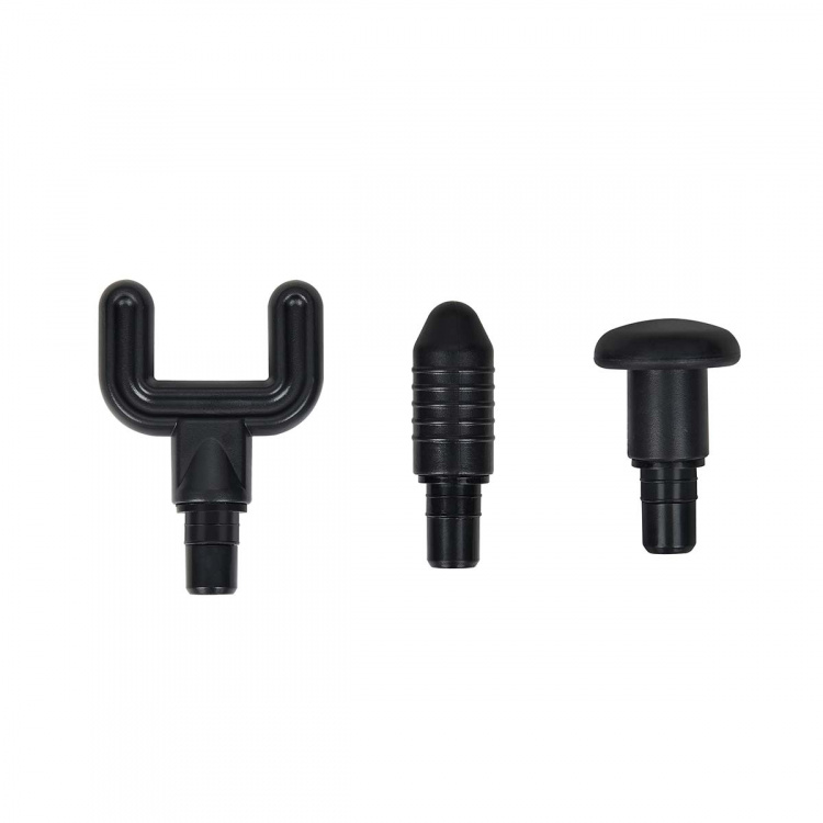 MELISSA Oplaadbaar massagepistool met LED 4 koppen Zwart