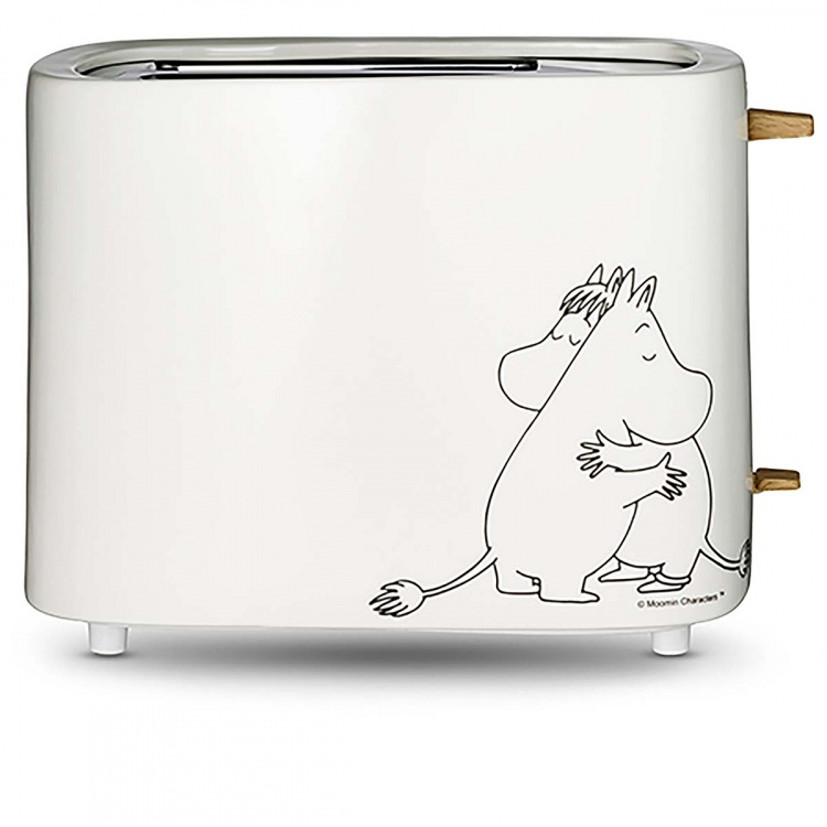 Moomin Keramische broodrooster, 2 sneetjes, 875W, wit Moomin Keramische broodrooster, 2 sneetjes, 875W, wit