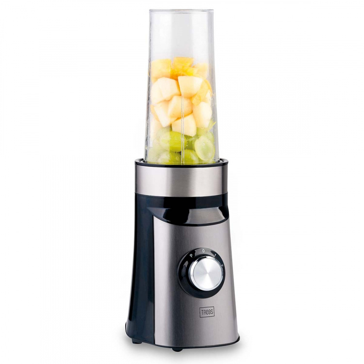 Trebs Smoothie-to-go pro drinkbeker Comfortjuicer 450 ml voor school, werk of de sportschool - Zwart