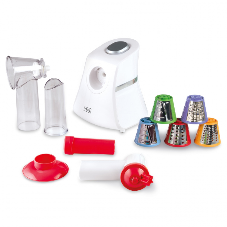 Trebs Groentesnijder en sorbetijsmachine / Comfortcook in één met 5 opzetstukken Trebs Groentesnijder en sorbetijsmachine / Comfortcook in één met 5 opzetstukken