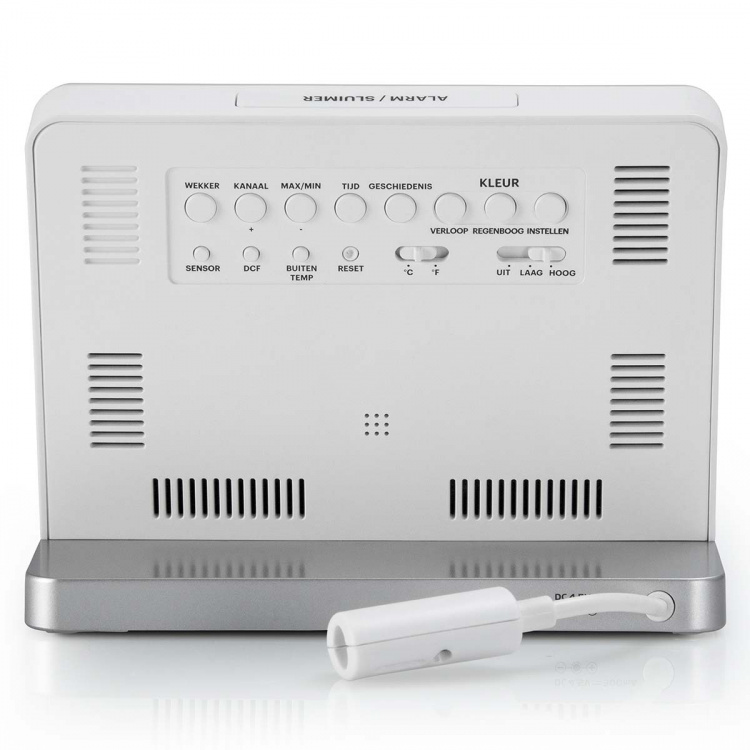 Buienradar Weerstation met draadloze buitensensor en groot duidelijk display
