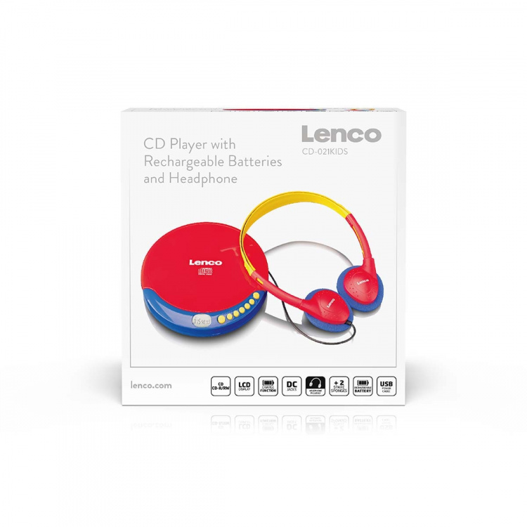 Lenco Kids CD-speler met oplaadbare batterij