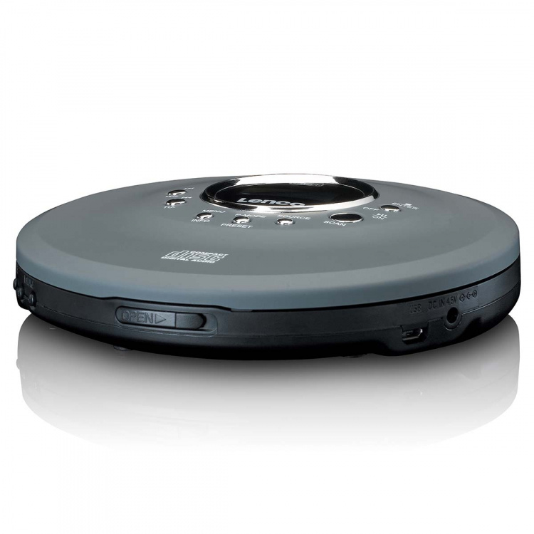 Lenco Discman met DAB+ FM-radio oplaadbare batterij Grijs Lenco Discman met DAB+ FM-radio oplaadbare batterij Grijs
