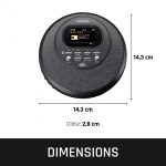 Lenco Discman met DAB Bluetooth® en kleuren TFT Zwart