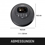 Lenco Discman met DAB Bluetooth® en kleuren TFT Zwart
