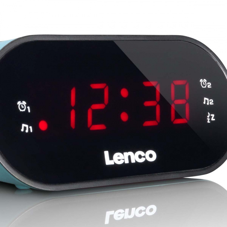 Lenco Wekkerradio Blauw Lenco Wekkerradio Blauw