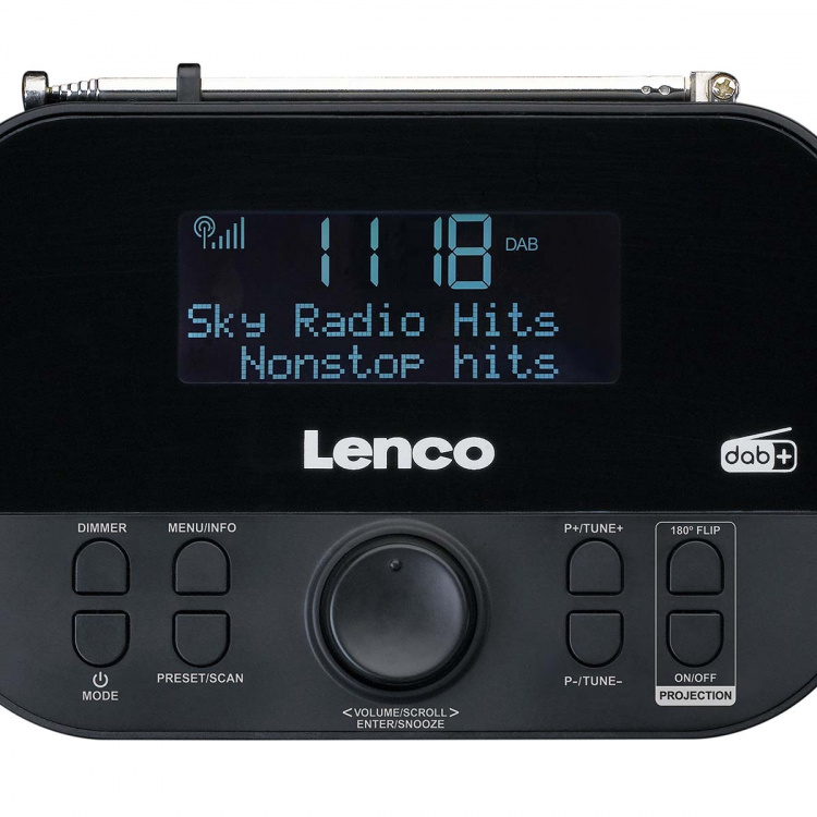Lenco DAB+, FM-klokradio met projectie Lenco DAB+, FM-klokradio met projectie